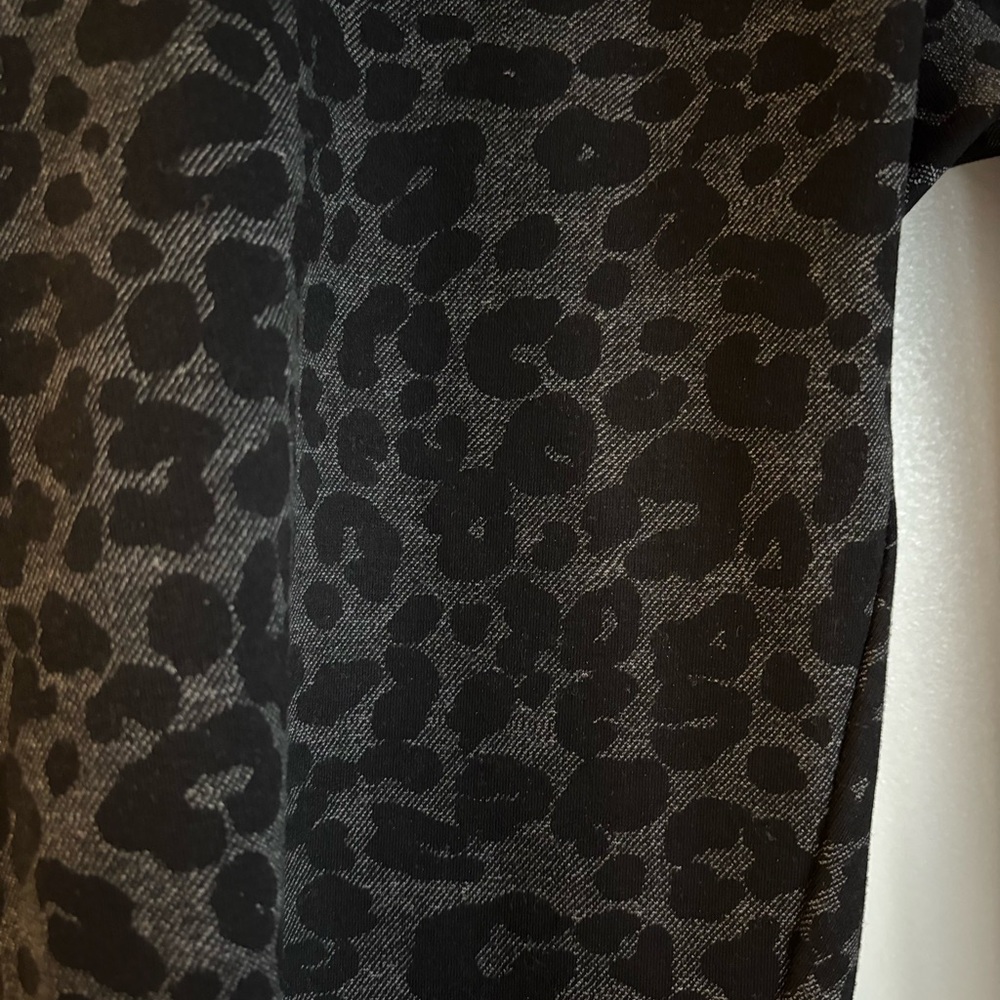 LOFT Black Animal Print Leggings - Picture 3 of 3